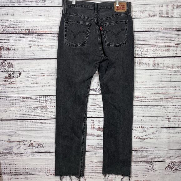 Levi's 501 Original Fit Jeans Women's Size 29x32 (29x31) Button-Fly Raw Hem - Picture 5 of 14